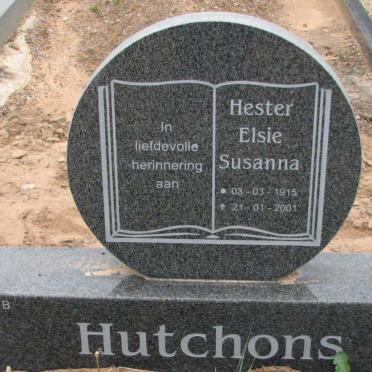 HUTCHONS Hester Elsie Susanna 1915-2001