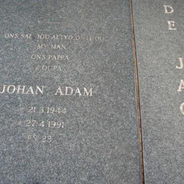 JAGER Johan Adam, de 1944-1991 :: de JAGER Rika 1969-1994 
