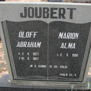 JOUBERT Oloff Abraham 1927-1997 &amp; Marion Alma 1938-