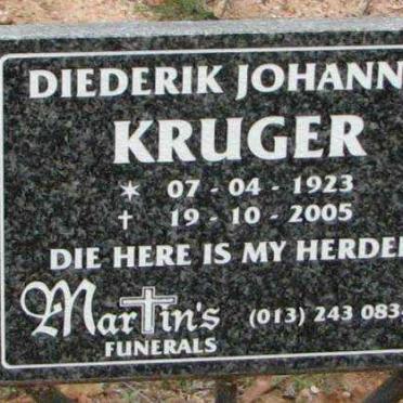 KRUGER Diederik Johannes 1923-2005