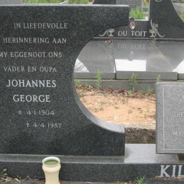KILIAN Johannes George 1904-1987 &amp; Johanna Adriana JANSE VAN RENSBURG 1918-1989 