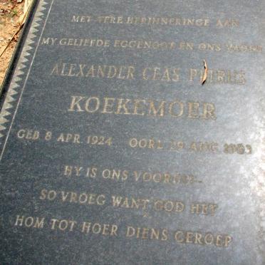 KOEKEMOER Alexander Ceas Petrus 1924-1986