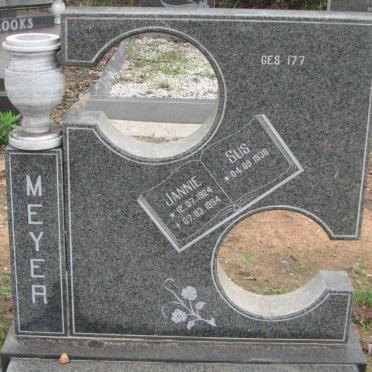 MEYER Jannie 1924-1994 &amp; Sus 1936-