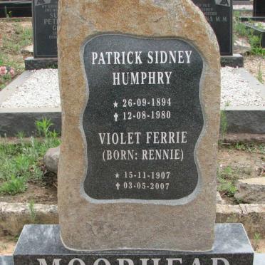 MOORHEAD Patrick Sydney Humphry 1894-1980 &amp; Violet Ferrie RENNIE 1907-2007