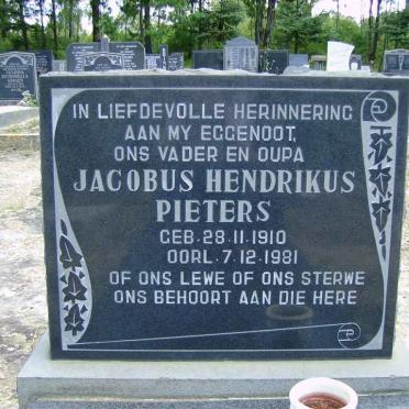 PIETERS Jacobus Hendrikus 1910-1981