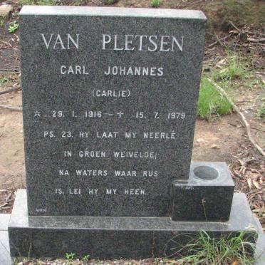 PLETSEN Carl Johannes, van 1916-1979