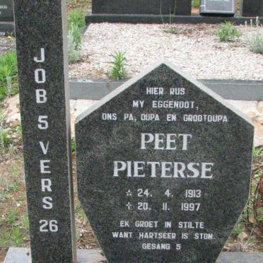 PIETERSE Peet 1913-1997
