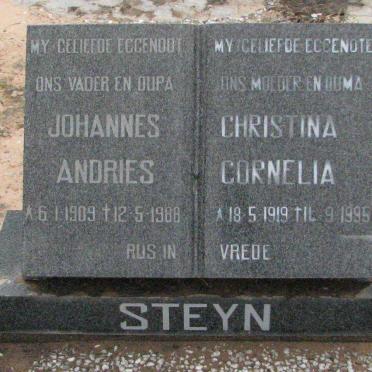 STEYN Johannes Andries 1909-1988 &amp; Christina Cornelia 1919-1995