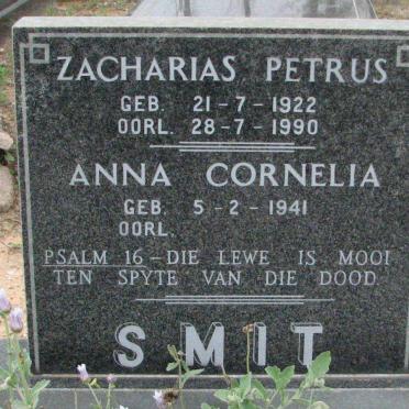 SMIT Zacharias Petrus 1922-1990 &amp; Anna Cornelia 1941-