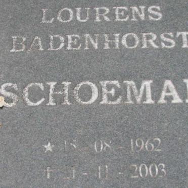SCHOEMAN Lourens Badenhorst 1962-2003