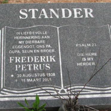 STANDER Frederik Petrus 1938-2005