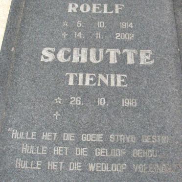 SCHUTTE Roelf 1914-2002 &amp; Tienie 1918-