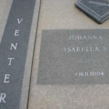 VENTER Jan Adriaan 1922-1999 &amp; Johanna Isabella S. -2004