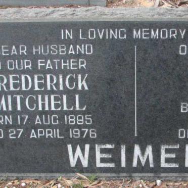 WEIMER Frederick Mitchell 1885-1976 &amp; Kathleen 1890-1981
