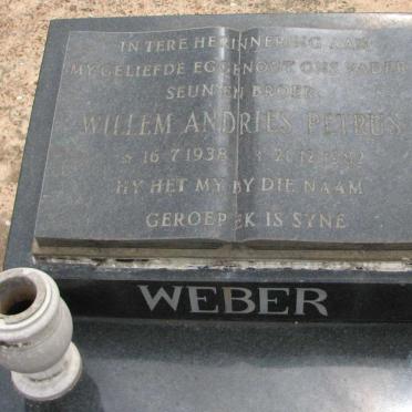 WEBER Willem Andries Petrus 1938-1982