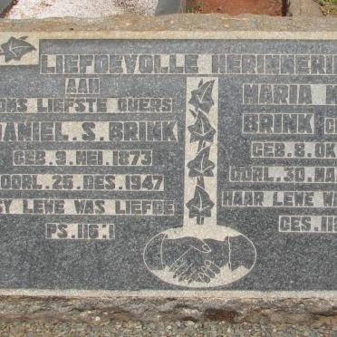BRINK Daniel S. 1873-1947 &amp; Maria M.W.N. LOUW 1884-1969