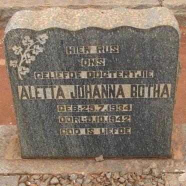 BOTHA Aletta Johanna 1934-1942
