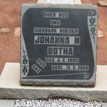 BOTHA Johanna M. 1905-1966