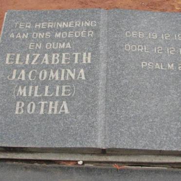 BOTHA Elizabeth Jacomina 1916-1980