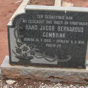 COMBRINK Hans Jacob Bernardus 1903-1970