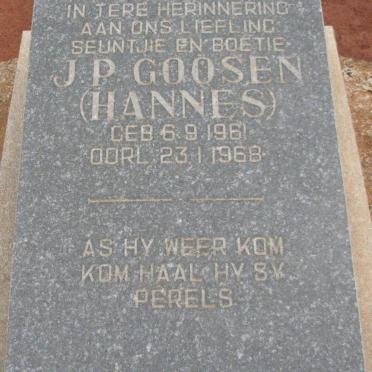 GOOSEN J.P. 1961-1968