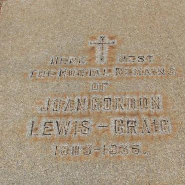 GRAIG Joan Gordon nee LEWIS 1903-1935