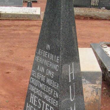 HUMAN Hester Hendrina Elizabeth 1898-1986