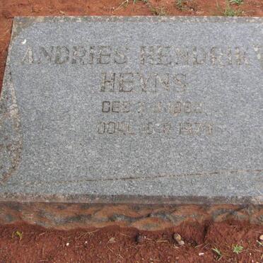 HEYNS Andries Hendrik 1882-1970