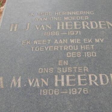 HEERDEN H.J., van 1886-1971 :: VAN HEERDEN A.M. 1906-1976