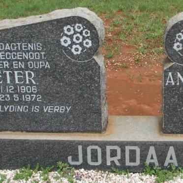 JORDAAN Pieter 1906-1972 &amp; Anna Sophia Jacoba 1908-1996