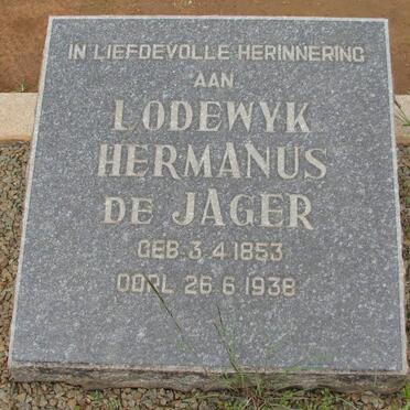 JAGER Lodewyk Hermanus, de 1853-1938