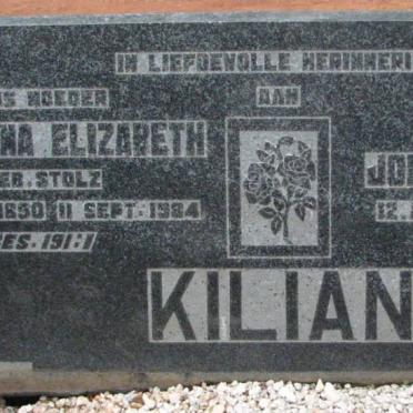 KILIAN Johannes Hendrik 1874-1968 &amp; Magdalena Elizabeth STOLZ 1890-1984