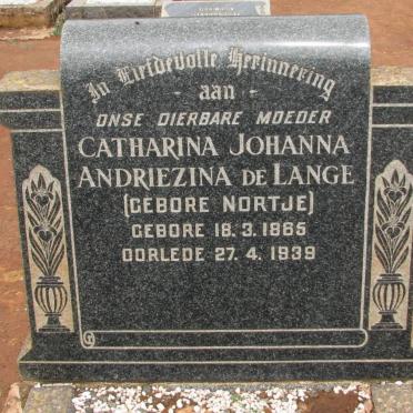 LANGE Catharina Johanna Andriezina, de nee NORTJE 1865-1939