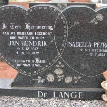 LANGE Jan Hendrik, de 1917-1972 &amp; Isabella Petronella MARÉ 1925-1993