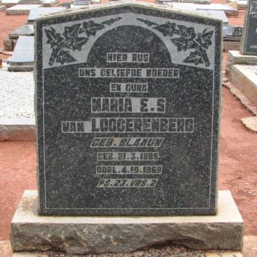LOGGERENBERG Maria E.S., van nee BLAAUW 1889-1969