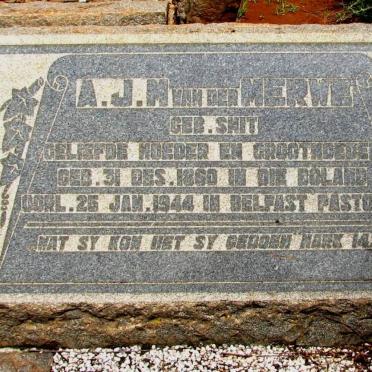 MERWE A.J.M., van der nee SMIT 1860-1944