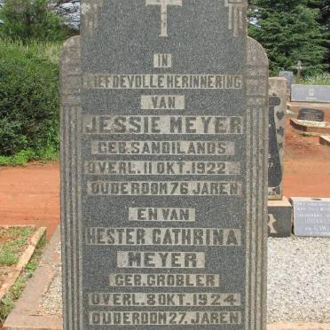 MEYER Jessie nee SANDILANDS-1922 :: MEYER Hester Cathrina nee GROBLER -1924