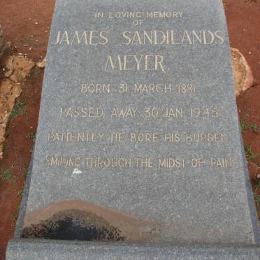 MEYER James Sandilands 1881-1945
