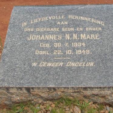 MARÉ Johannes N.N. 1934-1949