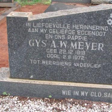 MEYER Gys A.W. 1918-1972