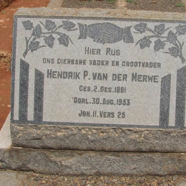 MERWE Hendrik P., van der 1881-1953