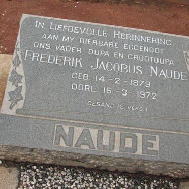 NAUDE Frederik Jacobus 1879-1972