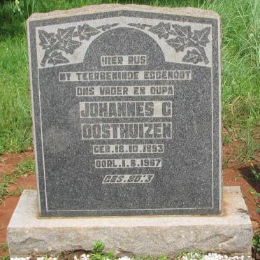 OOSTHUIZEN Johannes G. 1893-1967