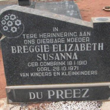 PREEZ Breggie Elizabeth Susanna, du nee COMBRINK 1910-1971