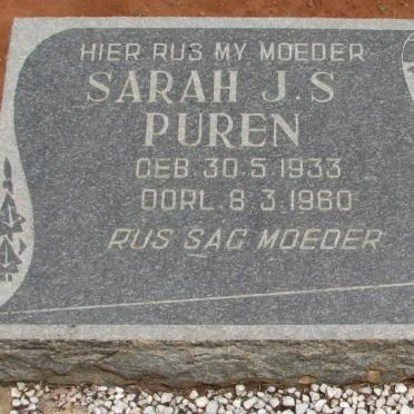 PUREN Sarah J.S. 1933-1960