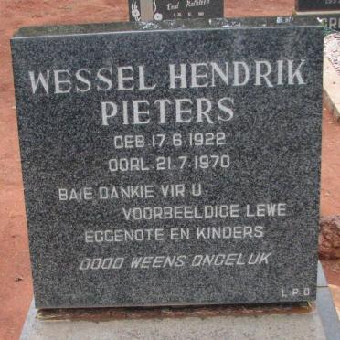 PIETERS Wessel Hendrik 1922-1970