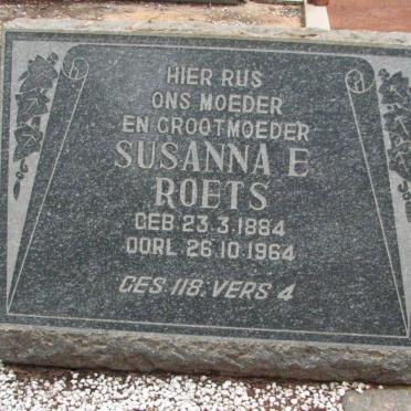 ROETS Johannes N.R. 1883-1961 &amp; Susanna E. 1884-1964