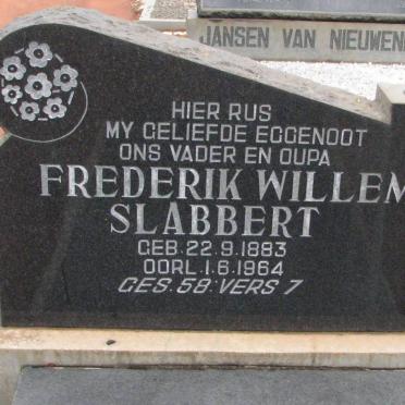 SLABBERT Frederik Willem 1883-1964