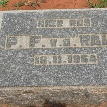 WALT P.F., v.d. -1954