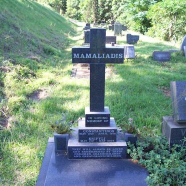 MAMALIADIS Constantinos 1910-1917 &amp; Erifyli 1917-2004